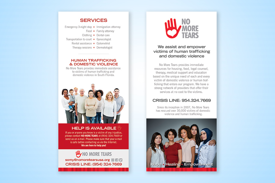 Brochure Design Non Profit - No More Tears
