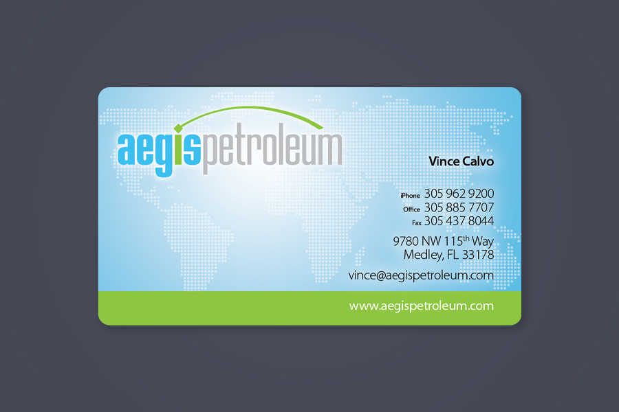 Business Card Design - Aegis Petroleum