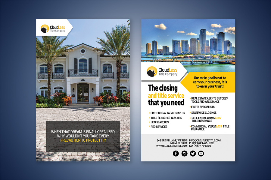 Postcard and Flyer Design - Cloudless Tile Company