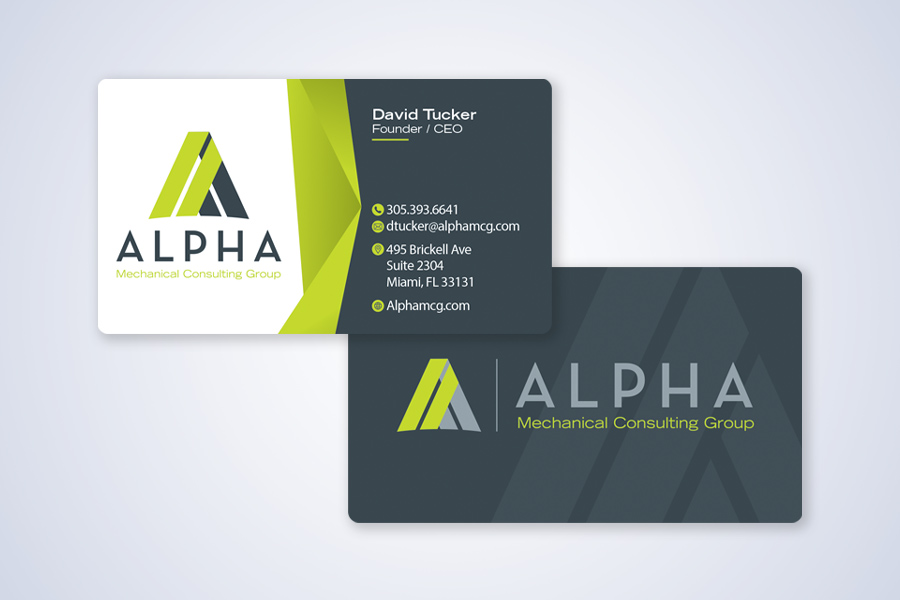 HVAC Business Card Design - Alpha MCG