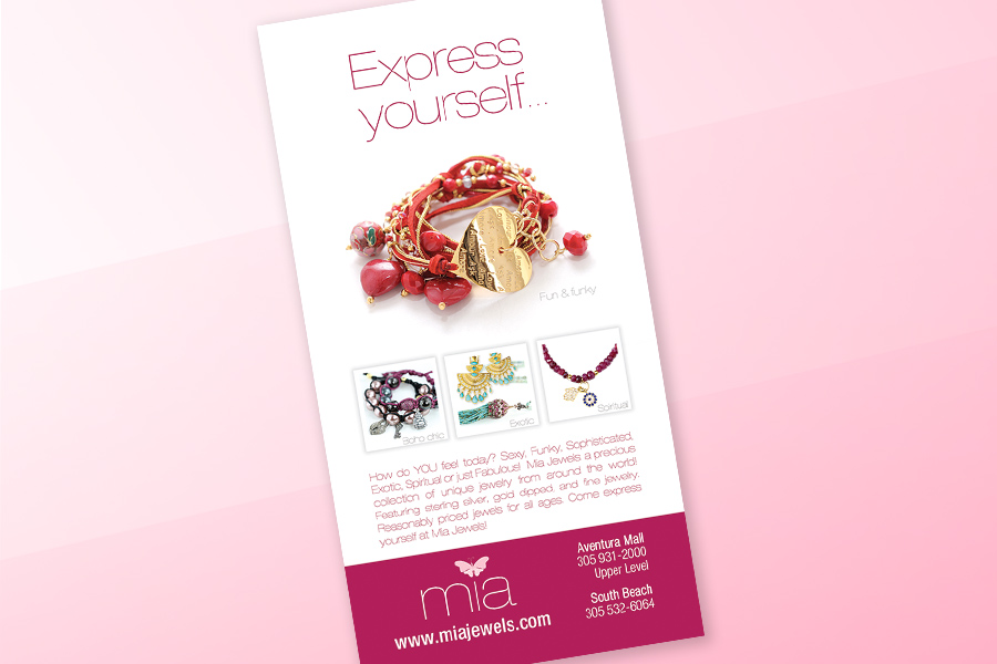 Jewelry Ad Design - Mia Jewels
