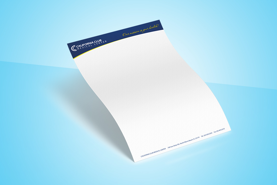 Stationery and Letterhead Design - Health Center