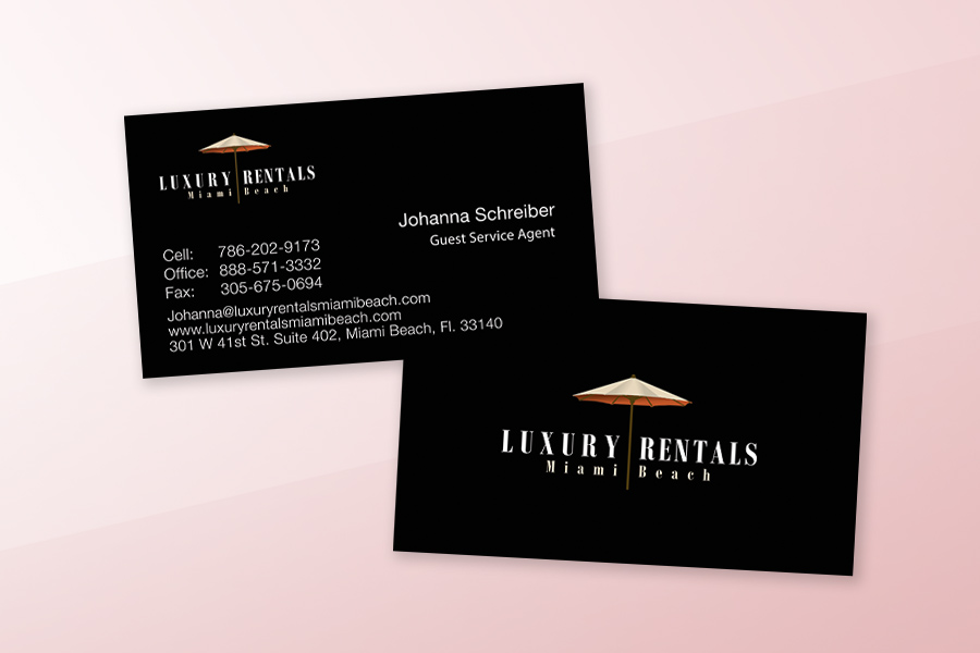Real Estate Business Card Design - Luxury Rentals